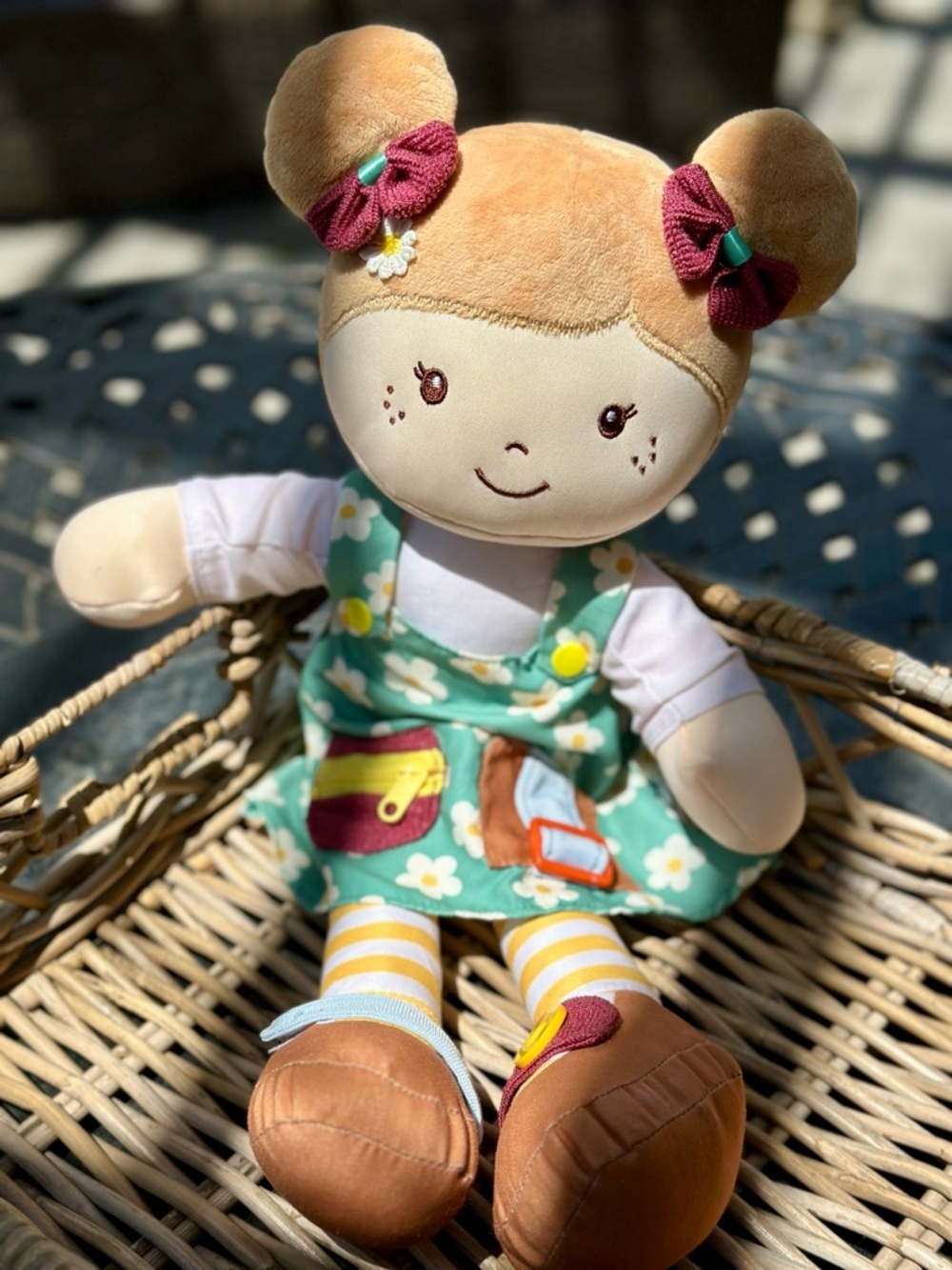 Linzy Sarah Activity Learning Doll Sensory Toy Cloth Plush Montessori Toddler